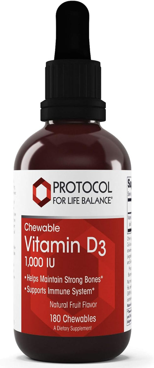 Protocol Liquid Vitamin D3 400 IU - 527 Servings, Bone & Teeth Support, Non-GMO, Halal, Keto-Friendly