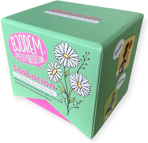 Bjorem Speech Silabacin de Palabras Multisilbicas - Multisyllabic Word Cards Bilingual Syllable