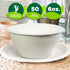 PAMI Biodegradable Sugarcane Bowls, Pack of 50 - 6oz Compostable Microwavable Paper Bowls for Hot & Cold Uses by PAMI