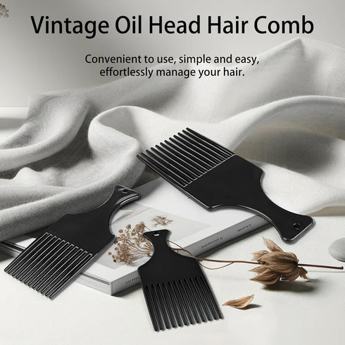 3pcs Wide Comb Set, Black Barber Hair Wide-tooth Combs for Thick Hair Styling, Plastic Molding Hairdressing Tools
