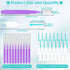 Lezmarket 300PCS Interdental Brushes for Braces, Soft and Bendable Dental Brush, Purple