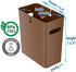 iTouchless SlimGiant 4.2 Gallon Narrow Space Trash Can and File Folder Organizer, 2-Packs, Toffee Brown