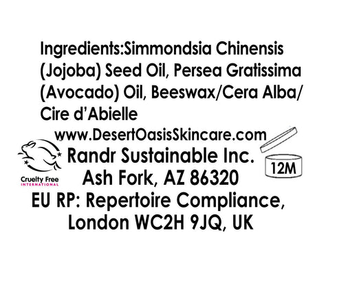 Jojoba Oil Hand Salve, 2 oz/60gm. Over 50% Pure Organic Jojoba Oil. Softening formula with Organic Beeswax & Avocado