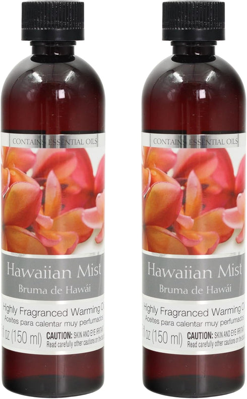 Hosley's Set of 2, 5 oz Tropical Hawaiian Mist Fragrance Warming Oils.