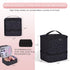 RZMAYIS 30 (15ml/0.5fl.oz) PU Leather Nail Polish Organizer, Double Layer Nail Polish Storage Holds Bottles & Nail