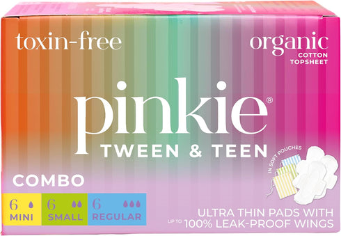 Pinkie Period Starter Pads - Designed for Smaller Underwear - Organic Cotton