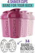 4 PACK 20 OZ Protein Shaker Bottles for Protein Mixes, Shaker Cups for Protein Shakes (Berry Blend-4 Pack)