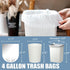 4 Gallon Small Trash Bags, 250 Count, Unscented, Transparent, Durable for Bathroom, Kitchen, Office, Bedroom