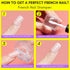 Makartt 12 PCS French Nail Art Stamper Kit - 2 PCS Jelly Nail Stamper, 4 PCS Silicone Heads, 6 Sheets Nail Guide