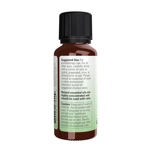 NOW Essential Oils Organic Orange Oil, 100% Pure, 1-Ounce, Uplifting Aromatherapy Scent