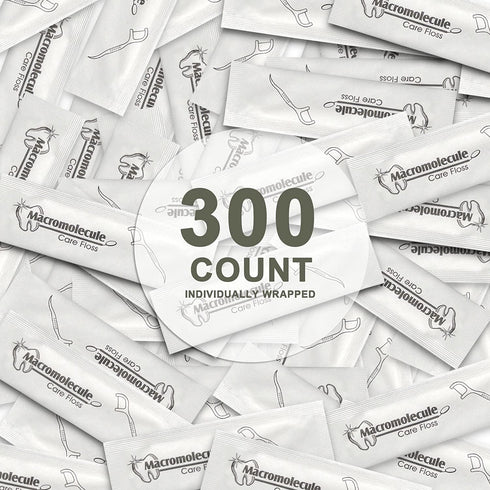 300 Pack Dental Floss Picks Individually Wrapped, Travel Dental Floss, Unflavored Flossers, Disposable