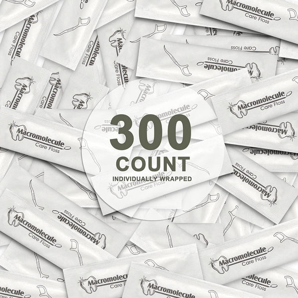 300 Pack Dental Floss Picks Individually Wrapped, Travel Dental Floss, Unflavored Flossers, Disposable