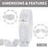 TONIFUL 1 Inch x 25 Yards White Sheer Organza Ribbon with Satin Chiffon for Gift Wrapping and Party Decoration
