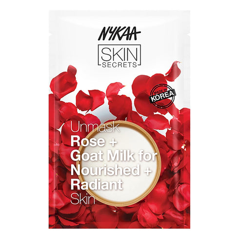 Nykaa Naturals Skin Secrets Bubble Sheet Mask, Rose and Goat Milk, Anti-Aging Nourishing Moisturizing Face Mask
