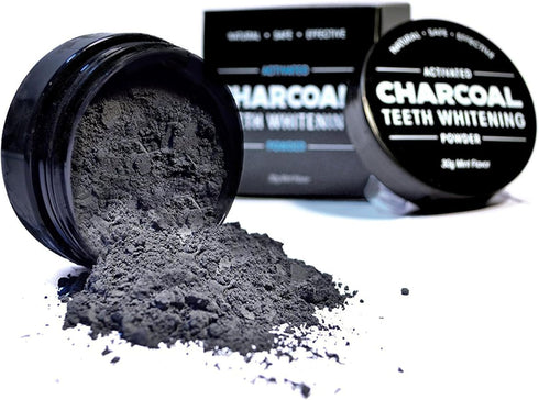 Premium Home Whitening System Activated Charcoal Teeth Whitening Powder, Natural Dental Mint-Flavored Tooth Whitener Product, Provides