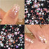 12 Grids Nail Art Glitter Sequins, Holographic Hexagon Chunky Nail Glitter for DIY Acrylic Nails Decoration