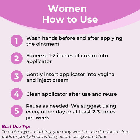 Natural Feminine Care Cream - FemiClear Infection Protection for BV & Yeast