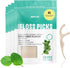 Biodegradable Floss Picks, 200pcs Natural, Vegan, Sustainable, Reusable Dental Floss, Shred Resistant and Nontoxic
