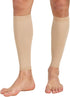 MGANG Plus Size 3XL Calf Compression Sleeve, 2 Pairs 20-30mmHg Unisex Leg Compression Socks for Pain Relief, Beige