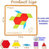 PHIELEY 80 Activities for Dementia Patients, Pieces Wooden Tangrams Puzzle Game for Seniors, Colorful Shape Pattern