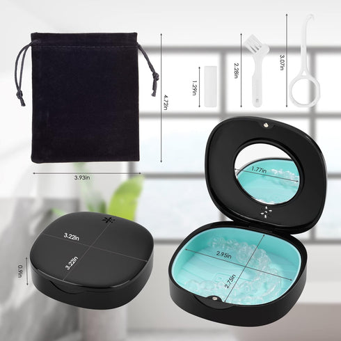Doboli Retainer Case - Slim Aligner Case with Vent Holes, Travel Essentials for Invisalign and Mouth Guard