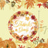 mdgfge 24Pcs (9 inch) Thanksgiving Paper Plates, Autumn Maple Leaf with Pumpkin Disposable Dessert Plates Tableware