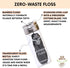 Natural Bamboo Dental Floss: 1 Refillable Glass Container + 3 Biodegradable Floss Refills (33 Yards Each), Eco-Friendly
