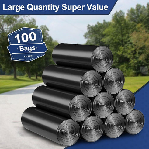 20-30 Gallon Trash Bags, Black, 100 Count, 1.28 Mil Thick, 30" x 35", Unscented for Kitchen Home Yard Commercial