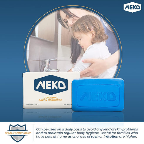 Neko Germicidal Soap - 2.82 oz / 80g: Family Bar Soap, Old Traditional Recipe