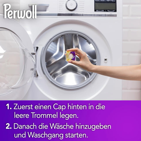 Perwoll (19 All-in-1 Caps Black Detergent Washes) | Detergent | Caps Gently Clean and Renew Colors & Fibers | For All