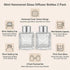 TUPANDY 2PCS 50ml/1.7oz Set Glass Diffuser Bottles with Cap, Small Square-Shaped Essential Oil Container, DIY