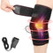 Heated Knee Brace Wrap, 3 Adjustable Heat and Vibration Massager for Arthritis Pain Relief, AC Adapter