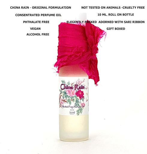 The Parfumerie 10 ml China Rain Original Perfume Oil | Alcohol Free | - Roll on Bottle