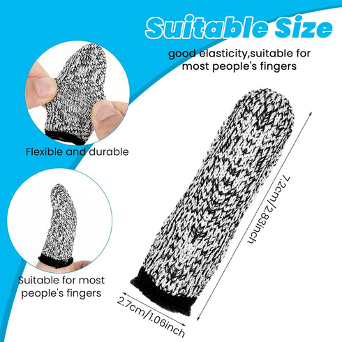 14 Pieces Finger Cut Resistant Protectors, Ymapinc Reusable Finger Cots for Kitchen and Sculpture Work