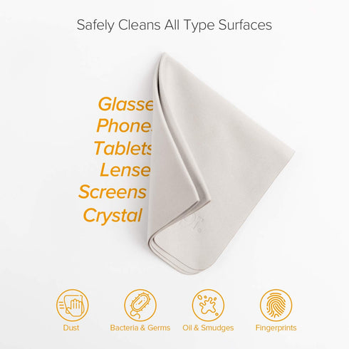 UPPERCASE Designs GhostBlanket Microfiber Cleaning Cloth for Glasses, Tablet, Laptop, Phone Screens (4 Pack)