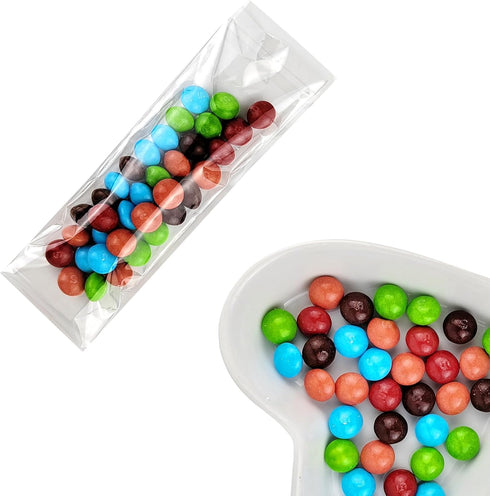 100 Pcs Cellophane Bags 2x6 Inches - Self Sealing Treats Bags for Pretzels, Candies, Snacks, Cookies