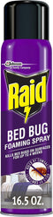 Raid Bed Bug Foaming Spray, Kills Bed Bugs and Eggs, Indoor Use, Non-Staining, 16.5 oz (Pack of 1)