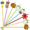 24pcs Art Painting Character Cocktail Drink Straws and Brushes for Birthday Party Supplies, Welcome Back to School