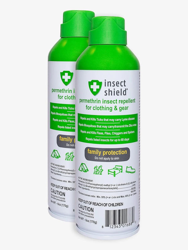 Premium Permethrin Spray Insect Repellent for Clothing, Gear, Tents, 6 Oz Aerosol, Lasts up to 60 Days, Pack of 2