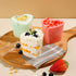 RAMFIYN 100 Pack 5oz Mini Clear Plastic Cups With Lids, Heart Shaped Yogurt Container for Party, Disposable Appetizer