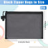 15 Pcs Mesh Zipper Pouch Mesh Bags Makeup Bags Mesh Cosmetic Bag Makeup Pouches,Nylon Mesh Travel Bags,Zipper Pouches for Organizing Pouches for Travel (Black, 9.5 x 7.5 Inch)
