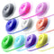 10 Rolls Orthodontic Braces Rubber Chains, 15'' Spools with Mix Colors, Closed, Short, Long Filaments