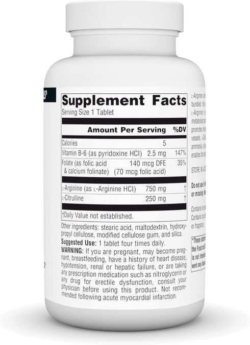 Source Naturals L-Arginine L-Citrulline Complex, 120 Tablets, 1000 mg