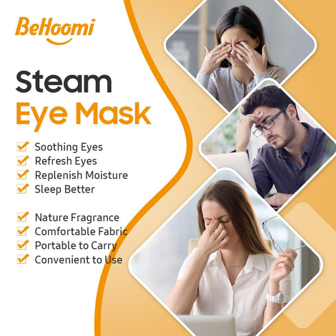 Steam Eye Mask, 20 Packs Heated Warm Compress for Eyes, Disposable Self Heating Mask for Sleep and Relaxation Gifts