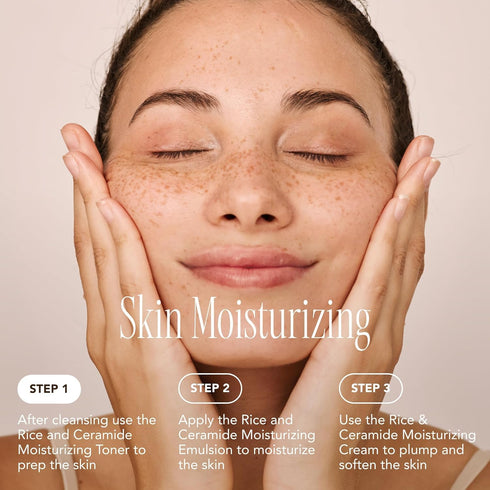 The Face Shop Rice Ceramide Moisturizing Emulsion, Lightweight Face Moisturizer, Rice Extract, Korean Skin Care