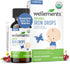 Wellements Organic Iron Drops for Newborn+ Babies (1 Fl Oz) - Cherry Flavor Liquid Iron Supplement for Infants -