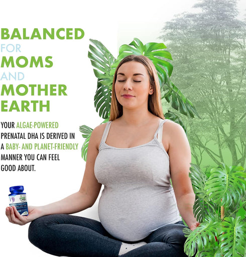 Vegan Prenatal DHA, EPA, & Omega3, Qwell Better Than Fish Oil Supplements, 60Ct for Brain Development
