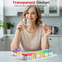Odaro Extra Large Weekly Pill Organizer - XL Pill Box 7 Day AM PM Jumbo Medicine Organizer - Rainbow