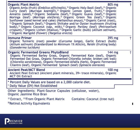 Premier Research Labs Multi-Vitamin - Immune, Brain & Heart Support, Vegan Capsules for Men & Women, 120 Capsules
