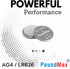 PoundMax AG4 LR626 1.5v 10 Count Batteries Alkaline Button Cell Battery